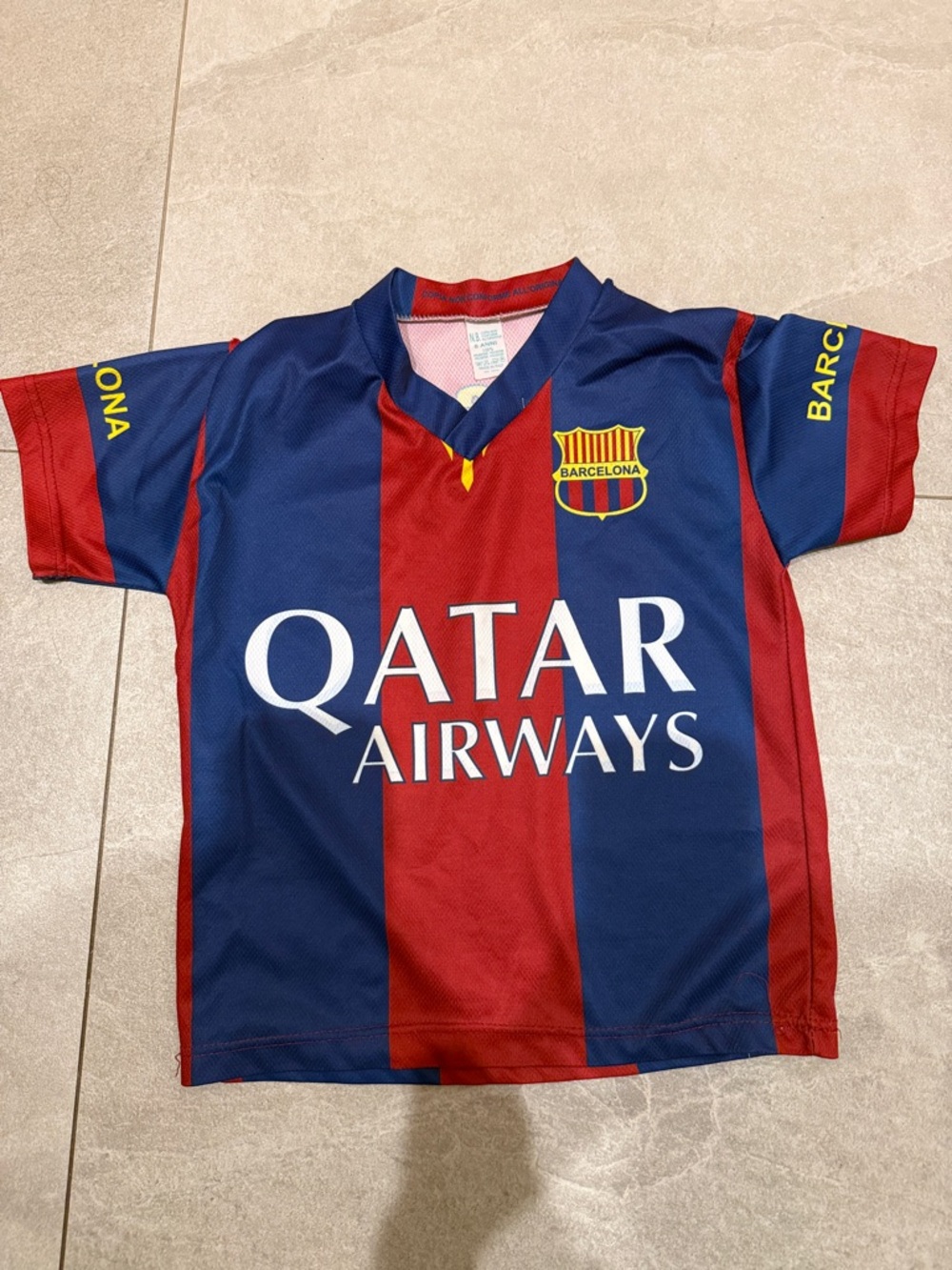 FC Barcelona Kids' Home Jersey - Red & Blue